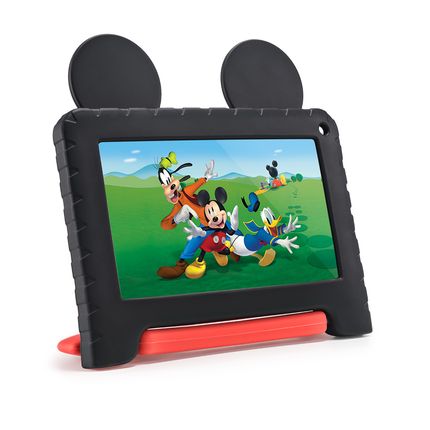 Tablet Infantil Mickey Controle Parental 32GB + Tela 7 pol + Case + Wi-fi + Android 11 Quad Core - Preto - Multi - NB367OUT [Reembalado] NB367OUT