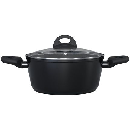 Caçarola Ouro Preto 20cm alumínio 4 Camadas, Revestimento Antiaderente Goldflon e Alças Soft Touch UpHome by Jomafe - UD280OUT [Reembalado] UD280OUT