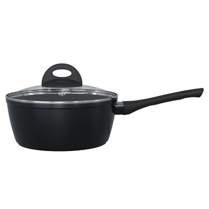 Panela Ouro Preto 22cm Alumínio 4 Camadas, Revestimento Antiaderente Goldflon e Cabo Soft Touch UpHome by Jomafe - UD283OUT [Reembalado] UD283OUT