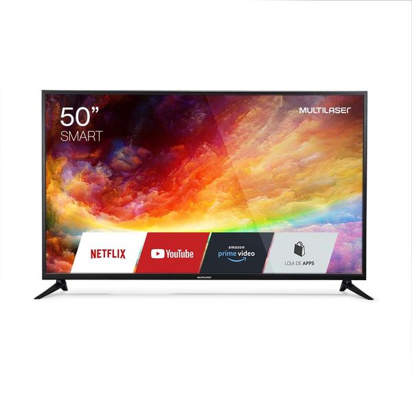 Tela 50 Pol, 4K HDR Smart Wi-Fi Integrado Entradas HDMI + USB + P2 + RJ45 Multilaser - TL019OUT [Reembalado] TL019OUT