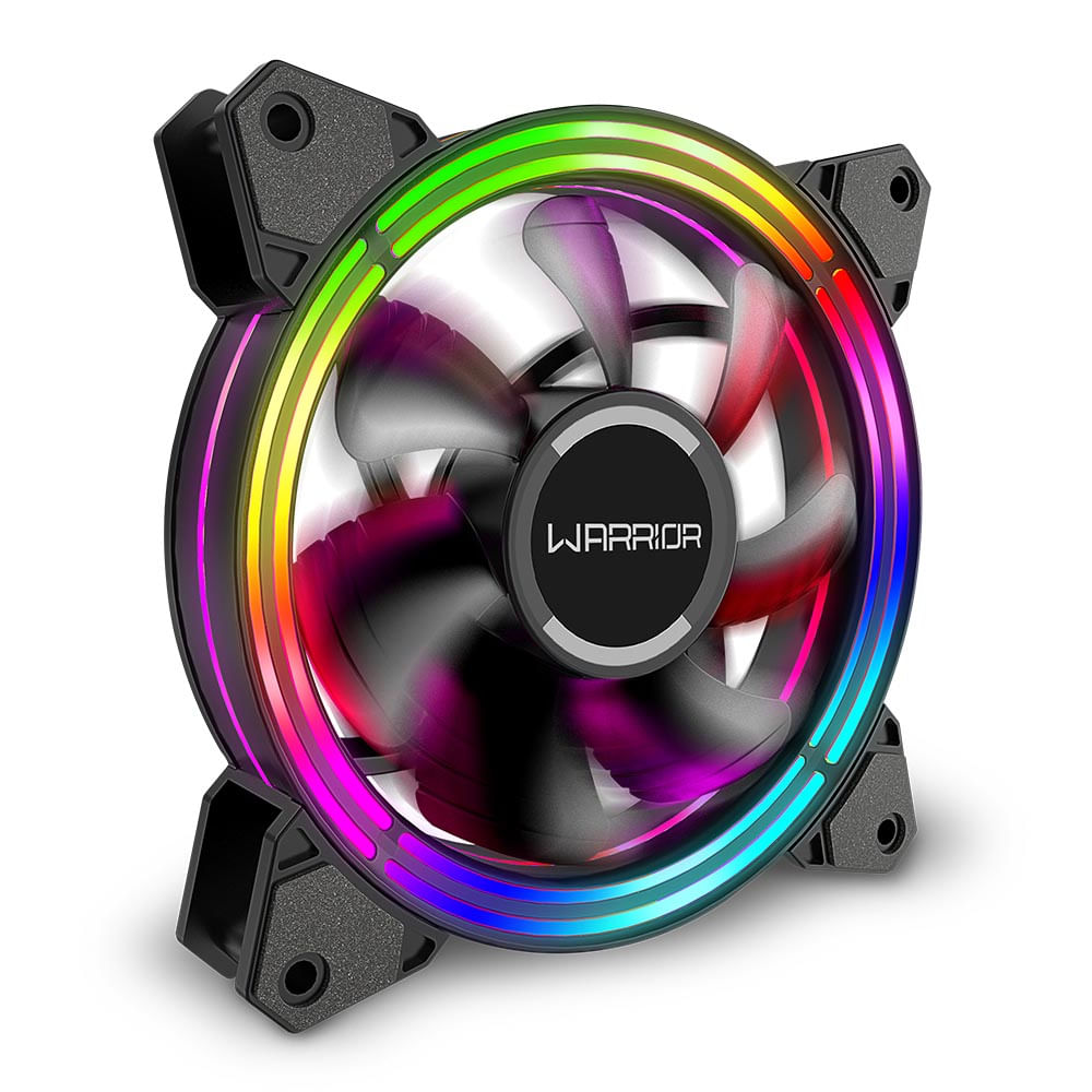 Kit 3 Coolers Cedric 120mm RGB com Controle Warrior - GA184OUT [Reembalado]