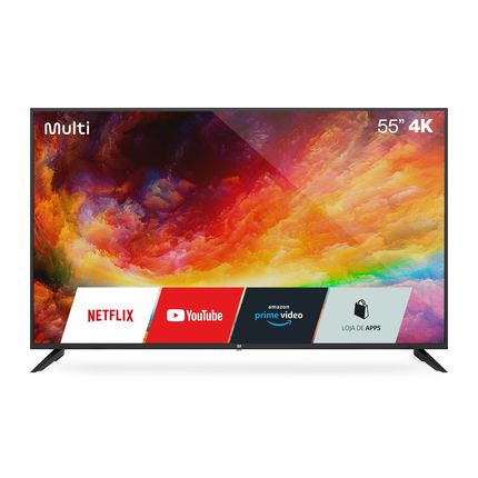 Smart TV 55'' Multi DLED 4K Linux 3 HDMI 2 USB Wi-Fi - TL025MOUT [Reembalado] TL025MOUT