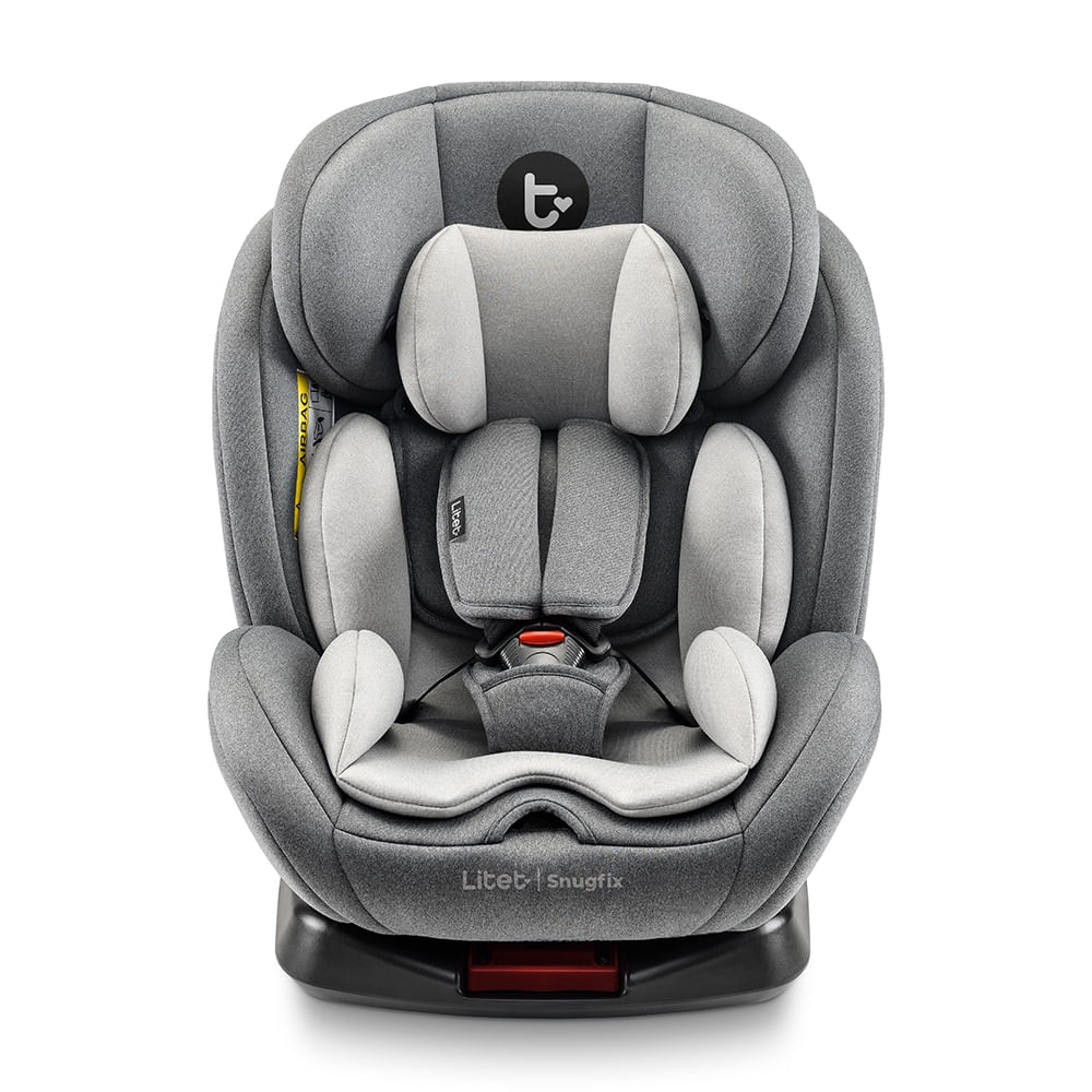 Cadeirinha Infantil para carro 0-36 Kgs Isofix Com Rotação Snugfix Preta e Cinza Litet - BB455OUT [Reembalado]