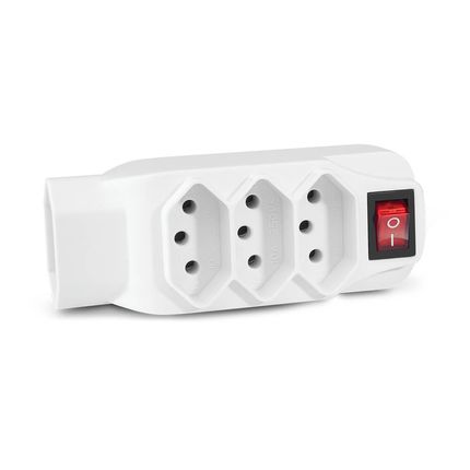 Adaptador L De Energia Novo Padrão 4 Tomadas Multi - WI246 WI246
