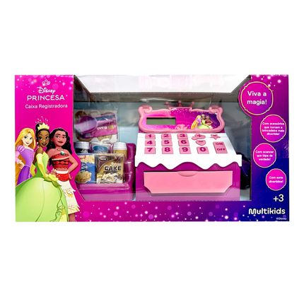 Caixa Registradora Disney Princesas com Calculadora e Acessórios Multikids - BR2297 BR2297