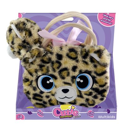 Pelúcia Cutie Handbags Leopardo Deluxe Bolsa e Pelúcia Multikids - BR2224 BR2224