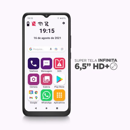 Smartphone Obasmart Conecta Max 128gb Preto - OB040 OB040