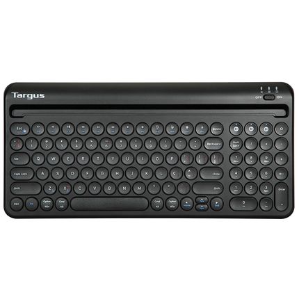 Teclado Sem Fio Apoio Para Tablet Antimicrobiano Dual Mode Bluetooth 5.1 até 3 Dispositivos Targus - AKB867 AKB867