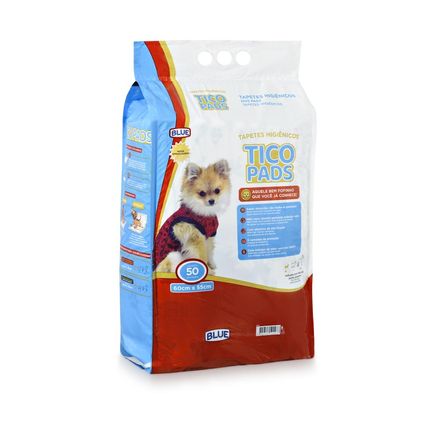 Tapete Higiênico Tico Pads 50 unidades 55x60cm Blue - 303 303