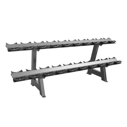 Estante Dupla Para 10 Pares De Dumbbells Preta Profissional - Wellness - EM028 EM028