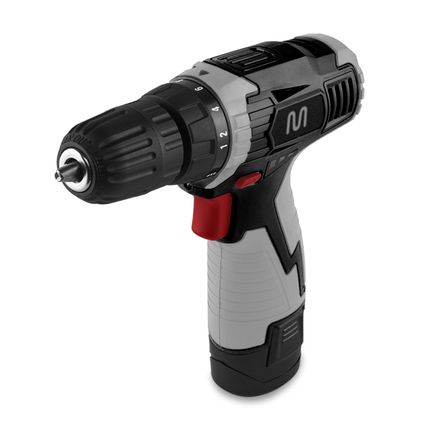 Parafusadeira e Furadeira 12v com 16 Níveis de Torque, 2 Sentidos de Giro Cinza Multi - FE032 FE032