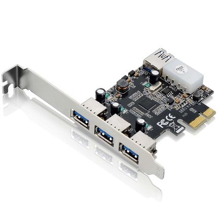 Placa PCI Express USB 3,0 com 3 Portas Frontais + 1 Porta Traseira Multi - GA130 GA130