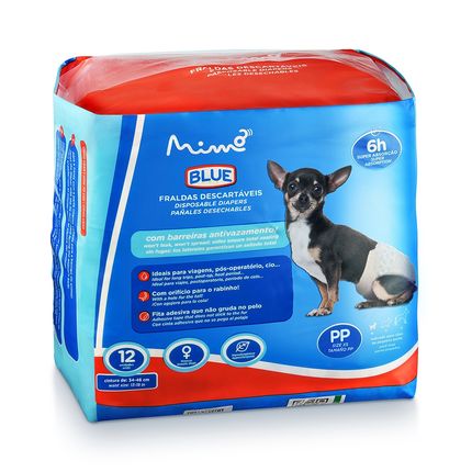 Fralda Higiênica Fêmea Tam. PP 12 peças Blue Mimo - PP371 PP371
