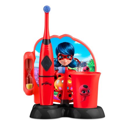 Escova infantil elétrica rotacional Multi Saúde Lady Bug Miraculous - HC428 HC428