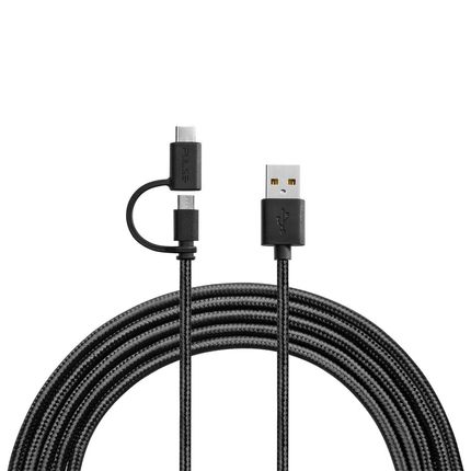 Cabo Premium 2 em 1 Micro USB/Tipo-C 1,5m Pulse - WI415 WI415
