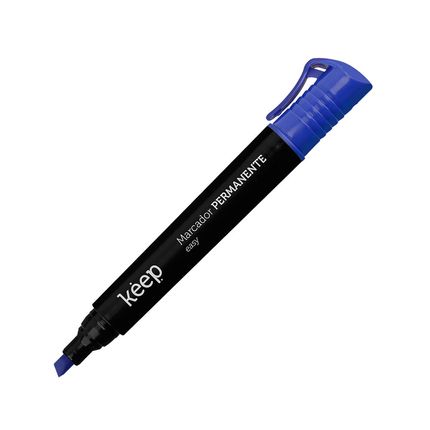 Pincel Marcador Permanente Easy Azul Caixa Com12 Unidades Keep - MR050 MR050