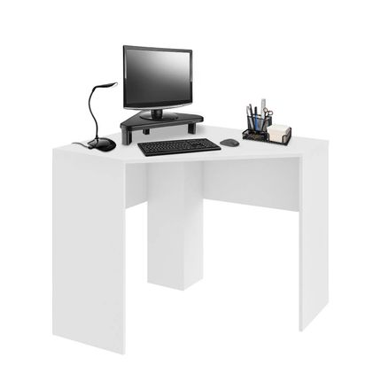 Mesa de Canto para Computador 90x90cm Branco Fosco Multi - EI076 EI076