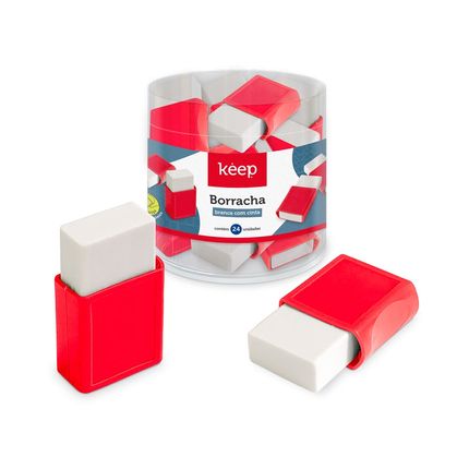Borracha Branca com Cinta Caixa c/ 24 Unidades Keep - EI128 EI128