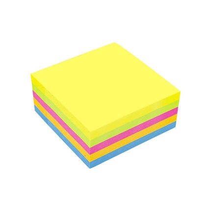 Bloco Adesivo Cubo 75x75mm 5 Cores Neon 350 Folhas Keep - EI016 EI016
