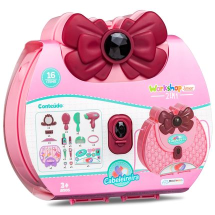 Workshop Jr 2 em 1 Bolsa Fashion Cabeleireira com 16 Acessórios Multikids - BR1684 BR1684