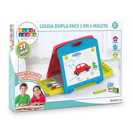 Lousa Magica Maleta 2 em 1 Play e Learn Multikids - BR1215OUT [Reembalado] BR1215OUT