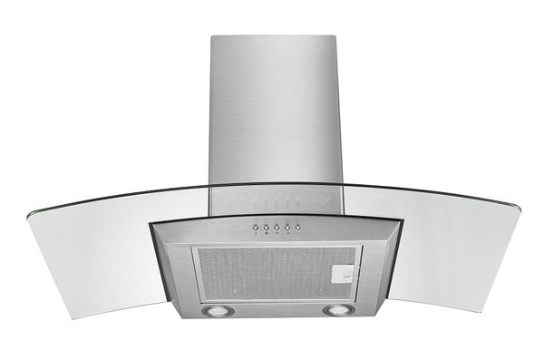 Coifa de Vidro Curvo 90cm, Luz LED e 3 Níveis p/ Fogão 6 Bocas 127v-234w Inox Multilaser - CE063OUT [Reembalado] CE063OUT
