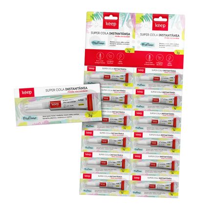 Cola Instantânea Multiuso Media Viscosidade 2g Cartela Com 12 Unidades Keep - EI083OUT [Reembalado] EI083OUT