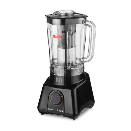 Liquidificador 2,6L Turbo Preto 1100w-220v c/ 12 Velocidades Multi Home - LQ1102 LQ1102