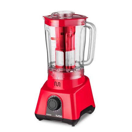 Liquidificador 2,6L Turbo Vermelho 1100w-127v c/ 12 Velocidades Multi Home - LQ1103 LQ1103