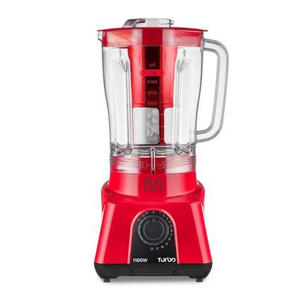 Liquidificador 2,6L Turbo Vermelho 1100w-220v c/ 12 Velocidades Multi Home - LQ1104 LQ1104