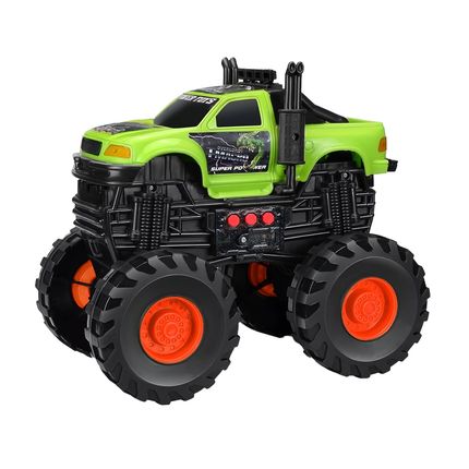 Carro Monster Truck de Brinquedo Com Som e Fricção Crush Verde Multikids - Br2234 BR2234