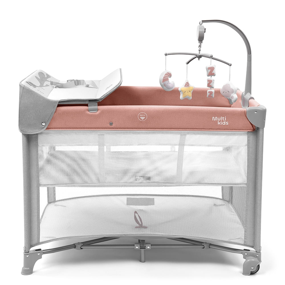 Berço Desmontável Daydream 0-15kgs Rosa Multikids Baby - BB389OUT [Reembalado]