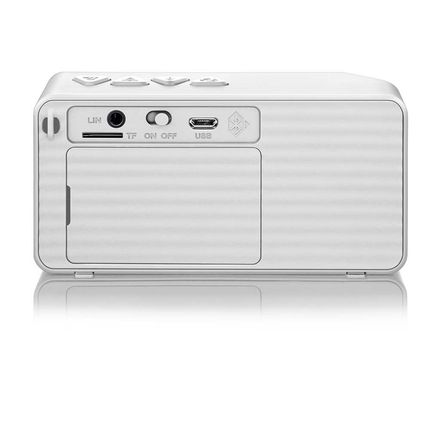 Caixa de Som Bluetooth 8W Rms Hands Free Micro Sd Aux, Branco - SP176 SP176