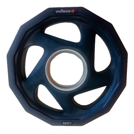 Anilha Olímpica Rubber com 5 Furos de 1.25kg Wellness - WK010 WK010