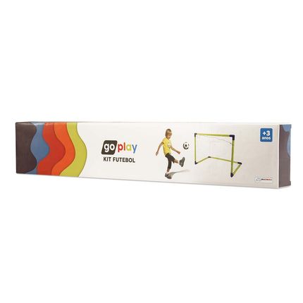 Go Play Kit Futebol com Bola Trave de Gol e Bomba Indicado para +3 Anos Multikids - BR952 BR952