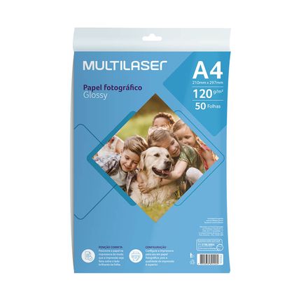 Papel Fotográfico Glossy A4 120g 50 Folhas - PE035 PE035