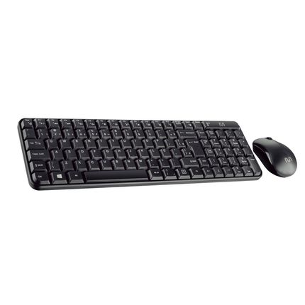 Kit Teclado e Mouse Sem Fio Multimídia USB 1000dpi Teclas Compactas Preto Multi (Multilaser) - TC183 TC183