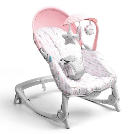 Cadeirinha de balanço para bebê Multikids Spice dobrável Rosa - BB293 BB293