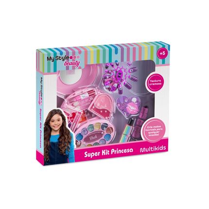 Estojo de Maquiagem Infantil My Style Beauty Super Kit Princesa +5 Anos Multikids - BR1333 BR1333