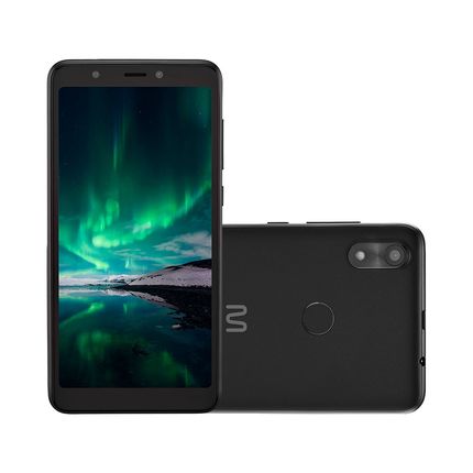 Smartphone Multilaser F Pro 4G 16GB Wi-Fi 5.5 pol. Dual Chip 1GB RAM Sensor de Digitais 5MP + 5MP Android 9 (Go edition) Quad Core - Preto - P9118 P9118