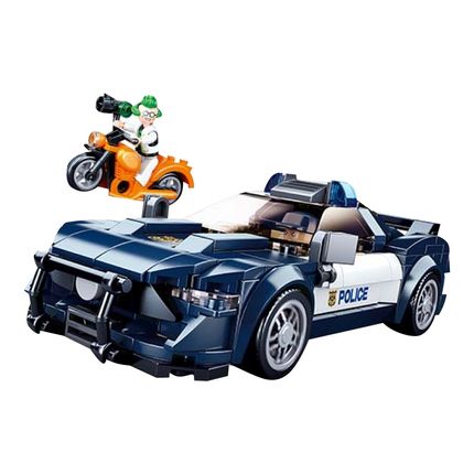 Blocos de Montar Carro de Policia 284 Peças Multikids - BR1460 BR1460