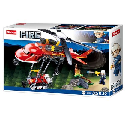 Blocos de Construção Cubic Jr Helicóptero de Bombeiro Multikids - BR2307 BR2307
