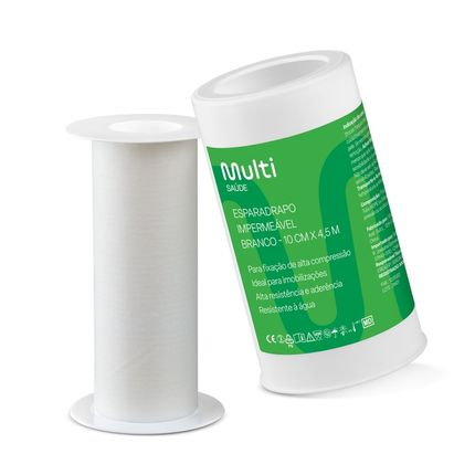 Esparadrapo Branco Hipoalergênico 10 cm x 4,5 m Multi Saúde - HC667 HC667