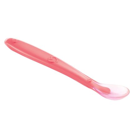 Colher de Silicone Funny Meal +6 meses Rosa Multikids Baby - BB066 BB066