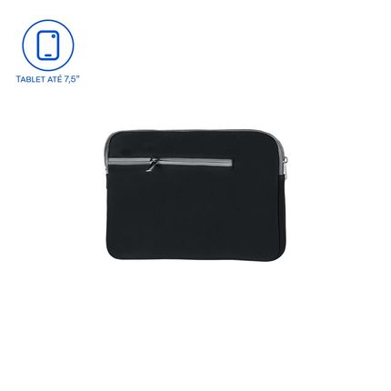Case Neoprene Preta para Tablet até 7.5