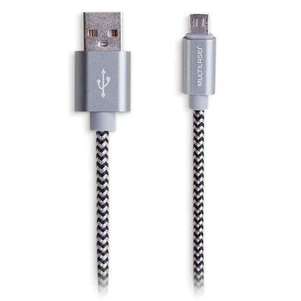 Cabo Micro 1,5M Usb Multilaser Cinza - WI341 WI341
