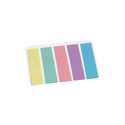 Marcador Página Adesivo 12x44mm 5 Cores Pasteis 100 Folhas Keep - EI153 EI153