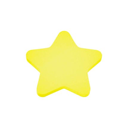 Bloco Adesivo Estrela 70x70mm Amarelo Neon 50 Folhas Keep - EI026 EI026