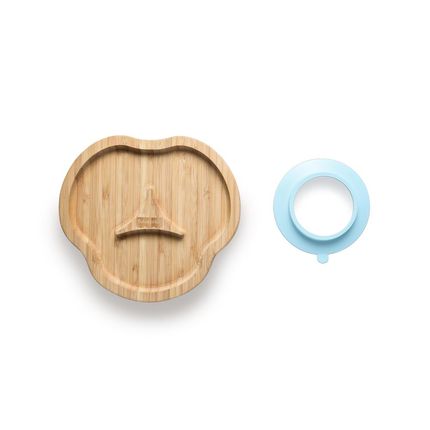 Prato com Divisórias e Ventosa Bam N' Boo 6+M Azul Fisher Price - BB1176 BB1176