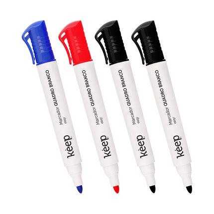Kit Marcador de Quadro Branco Estojo Com 4 unidades Keep - MR048 MR048